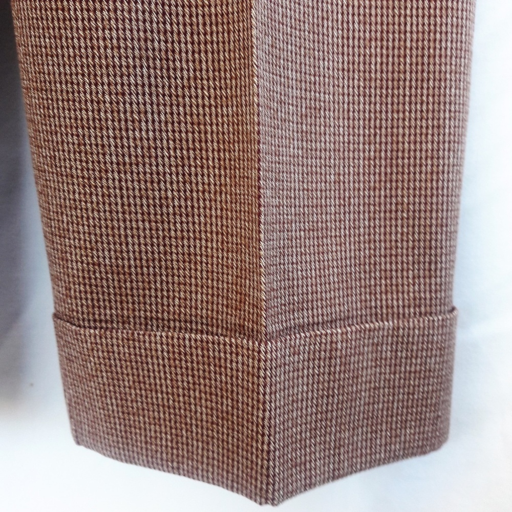 Marni Wool Pants Cuff Creased Button Fly 38 Italy 28 Waist Reddish Brown - Picture 5 of 8